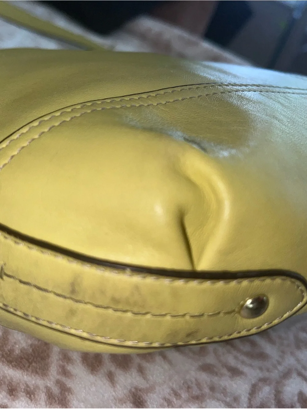 Coach Lime Green Leather Crossbody Bag